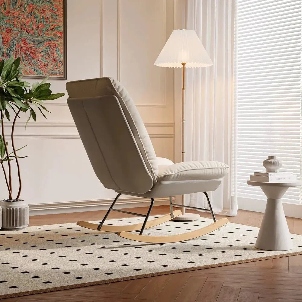 SLOWEN – Rocking Chair Lin & Bois de Hêtre - Oscille