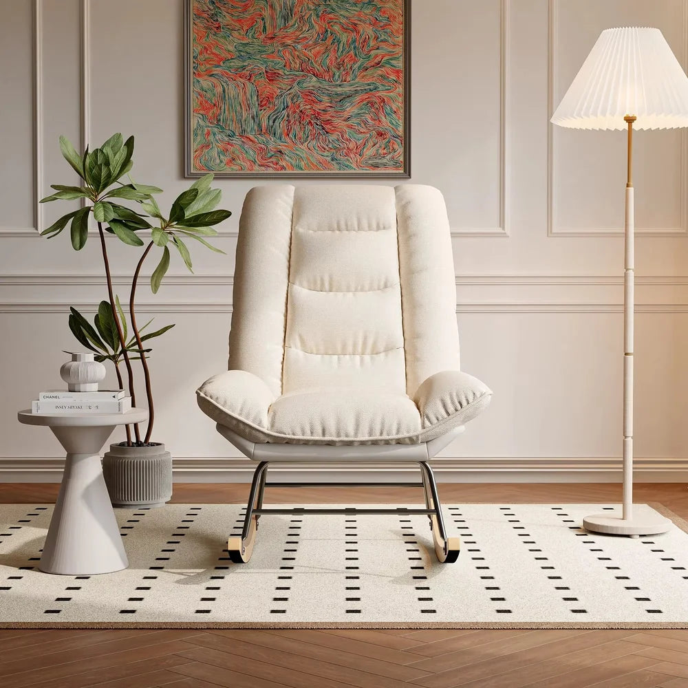 SLOWEN – Rocking Chair Lin & Bois de Hêtre