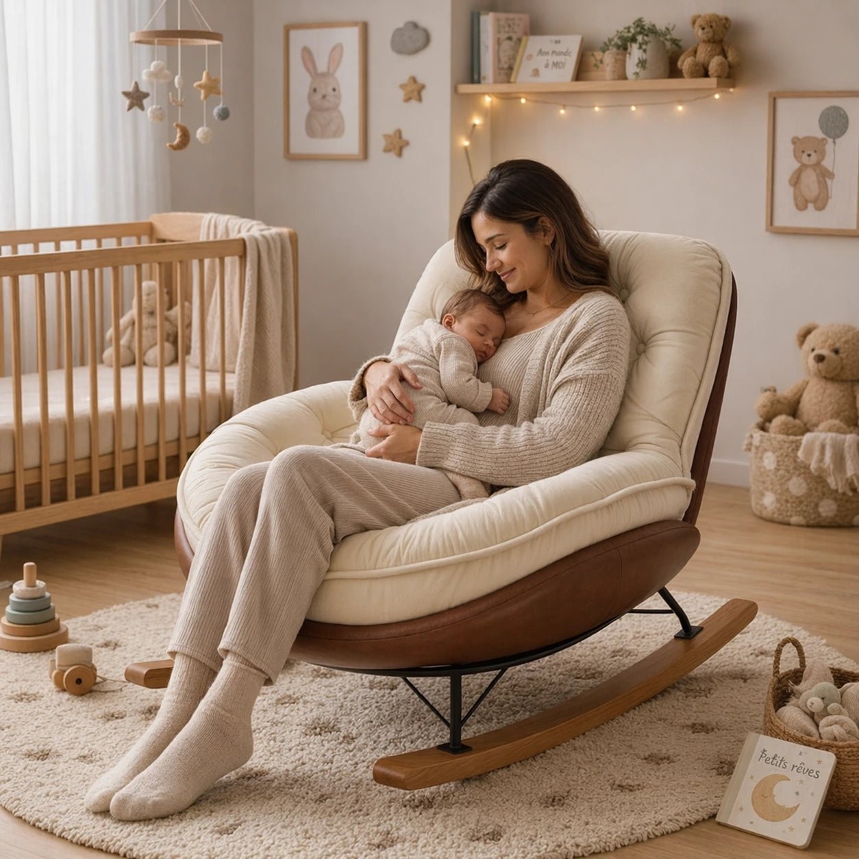 CALMORA - Rocking Chair Enveloppant Grande Assise