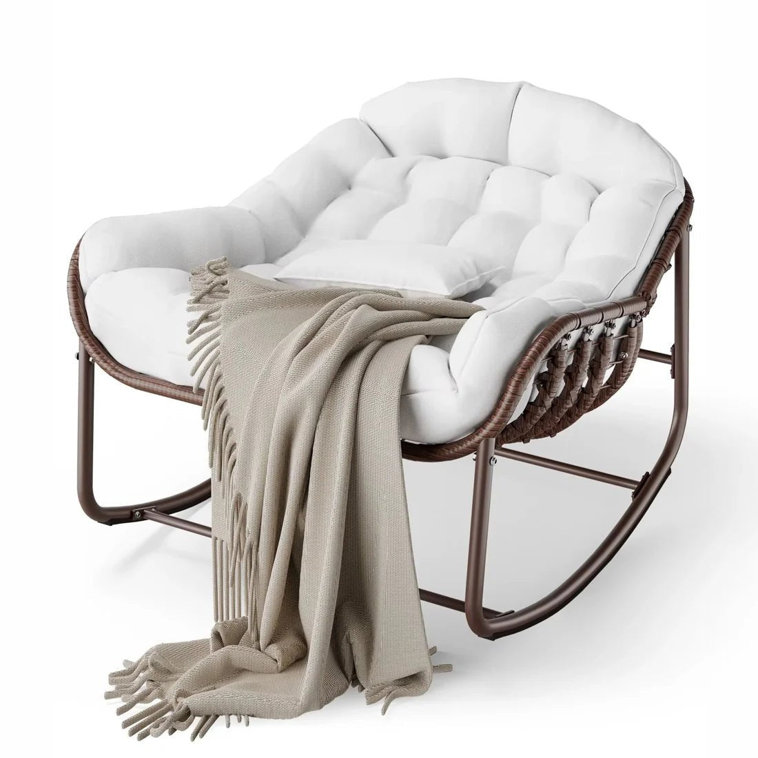 NUEVA – Rocking Chair Rotin Surdimensionné - Oscille
