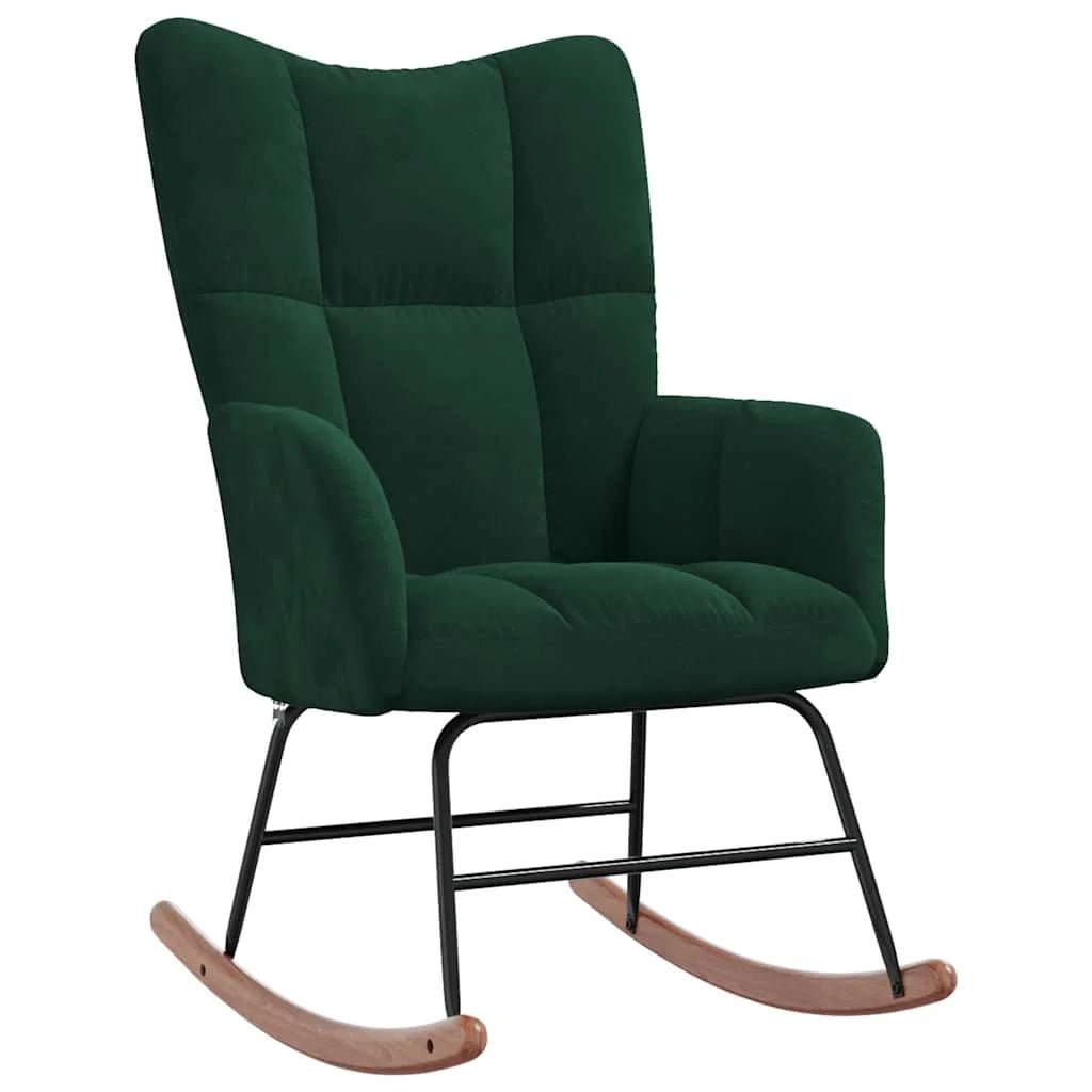 MOLVIK – Ultra Comfortable Upholstered Velvet Rocking Chair
