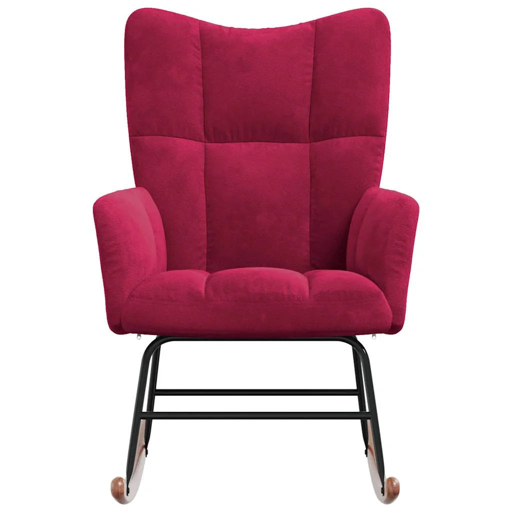 MOLVIK - rocking chair velours coloris vert foncé