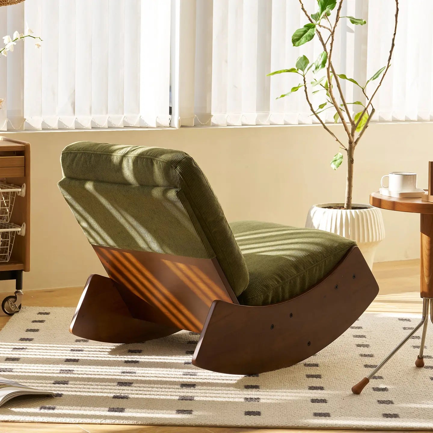 KANOA CHAIR – Rocking Chair Rétro Velours