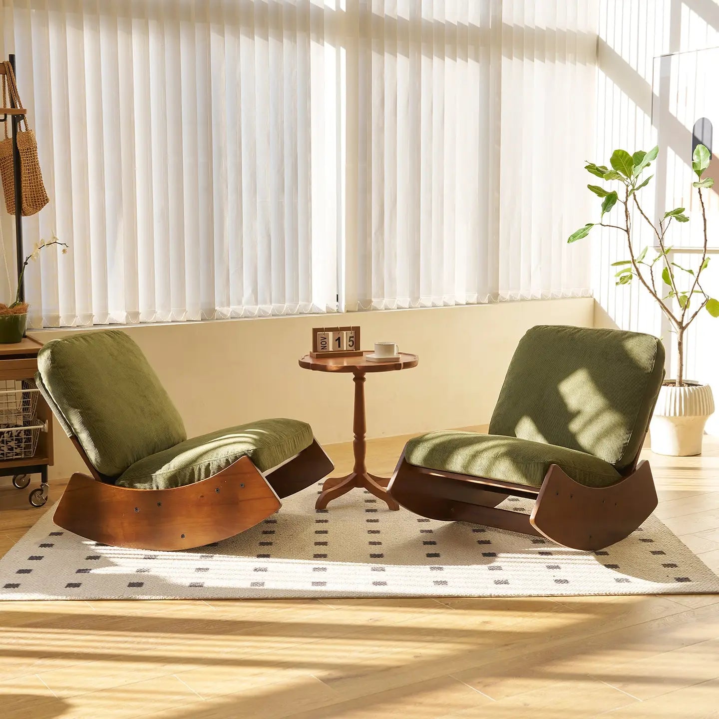 KANOA CHAIR – Rocking Chair Rétro Velours