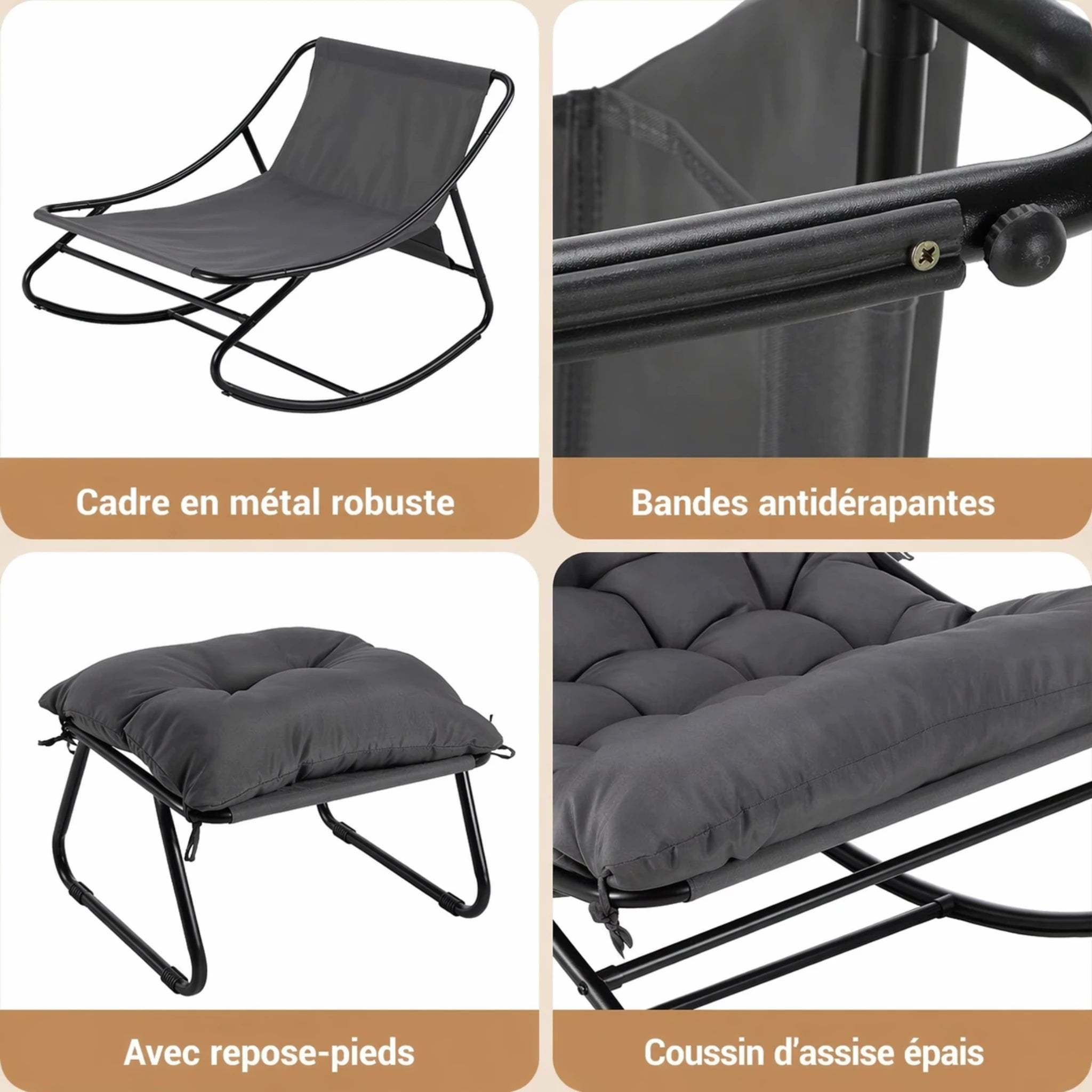 SUNDVIK - Outdoor Rocking Chair Waterproof Cushion