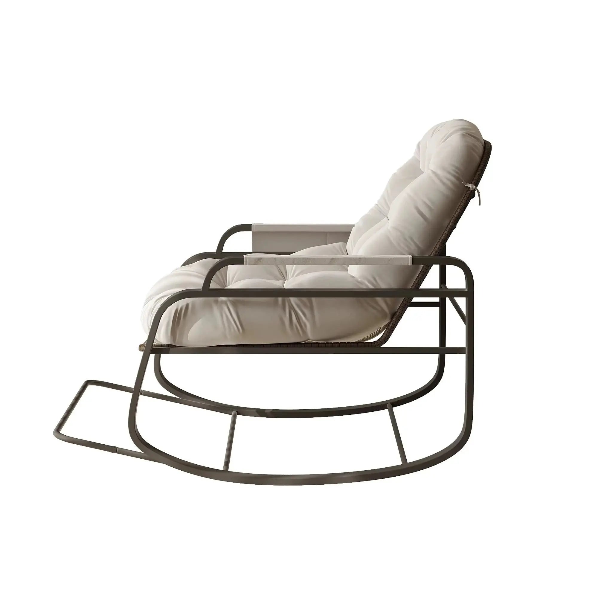 SOLENA – Rocking Chair Rotin Extérieur - Oscille