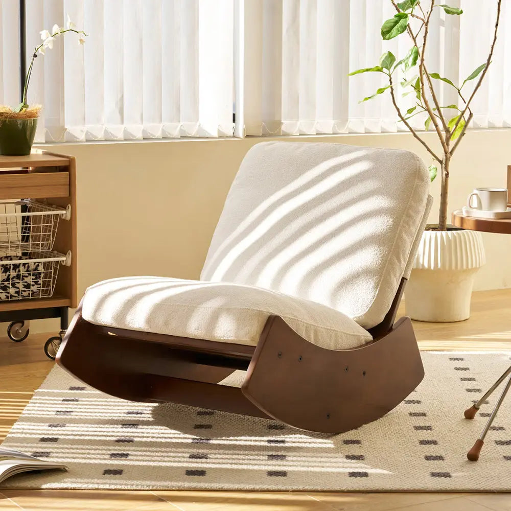 KANOA CHAIR – Rocking Chair Rétro Velours - Oscille
