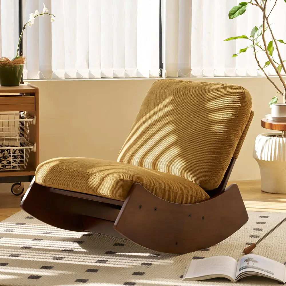 KANOA CHAIR – Rocking Chair Rétro Velours - Oscille