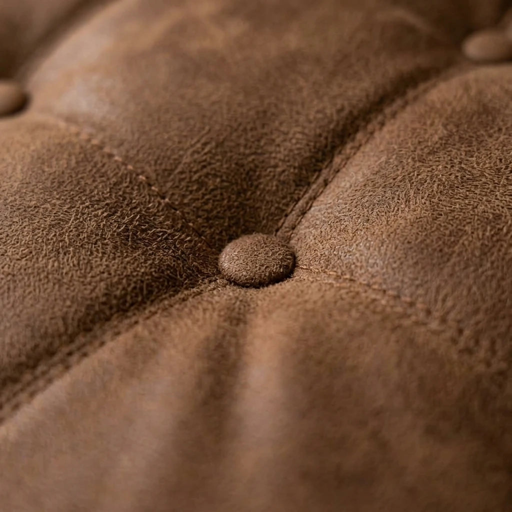TOVA – Fauteuil Relax Inclinable 135° Pivotant avec Repose-pieds, Microfibre Marron