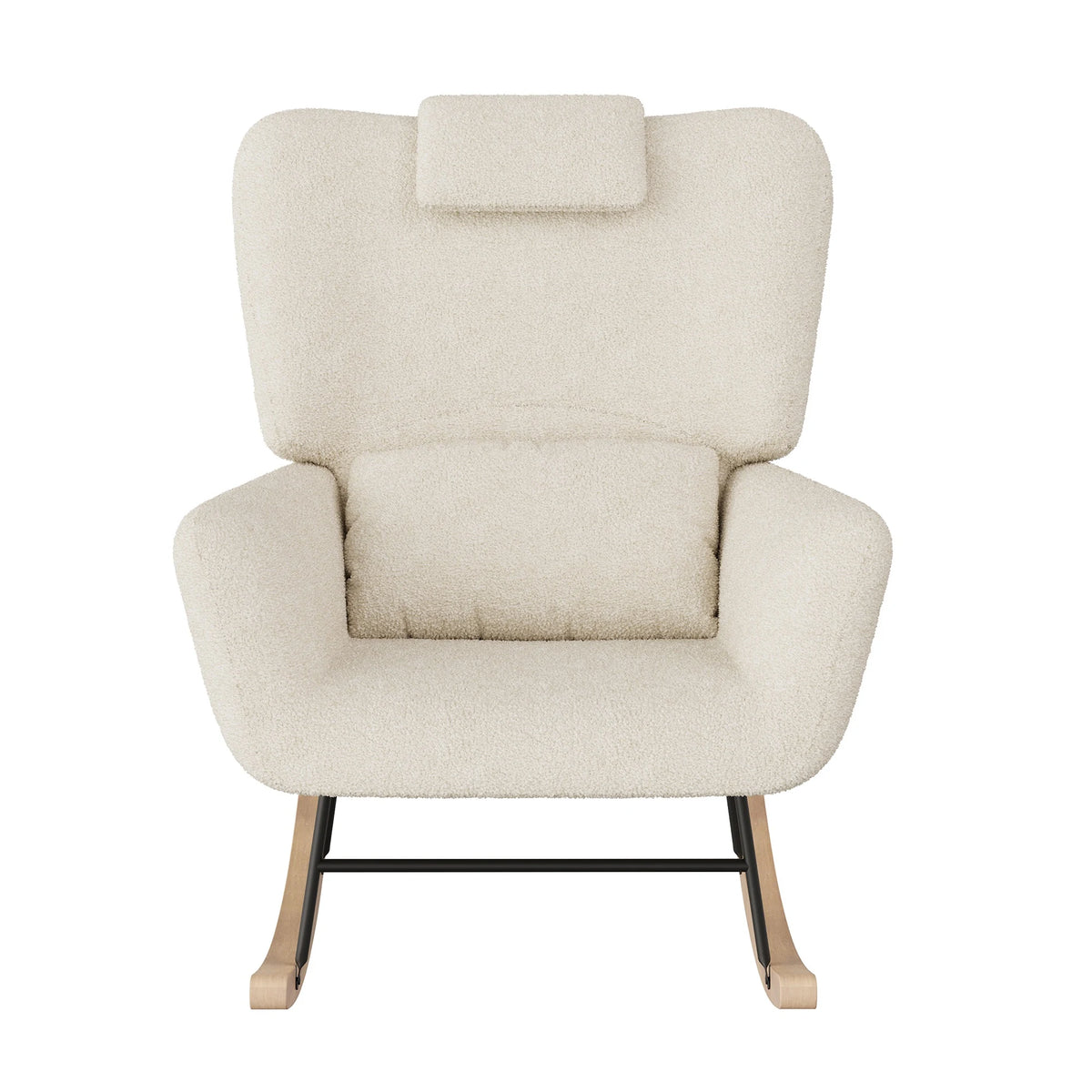 NELVA, rocking chair ergonomique allaitement en tissu teddy, photo 9