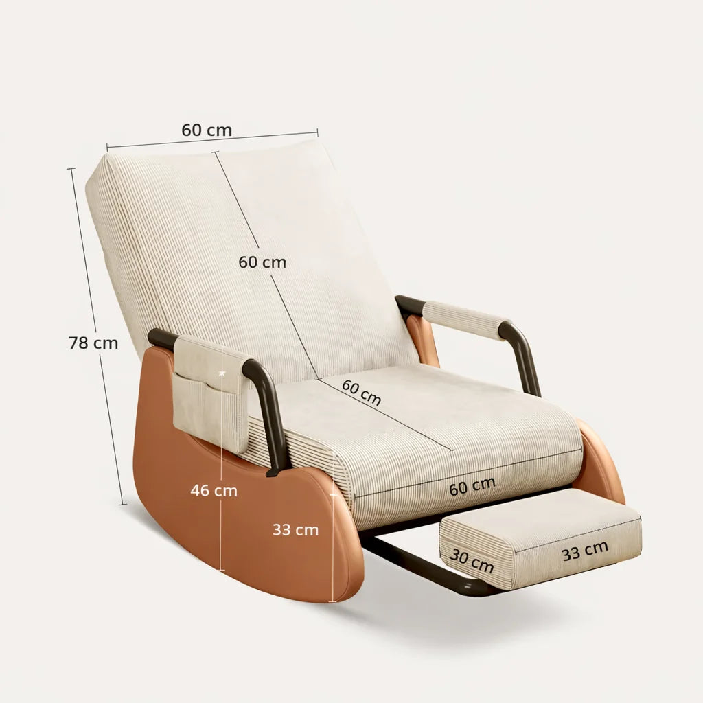 ALORA – Fauteuil Allaitement Velours Côtelé