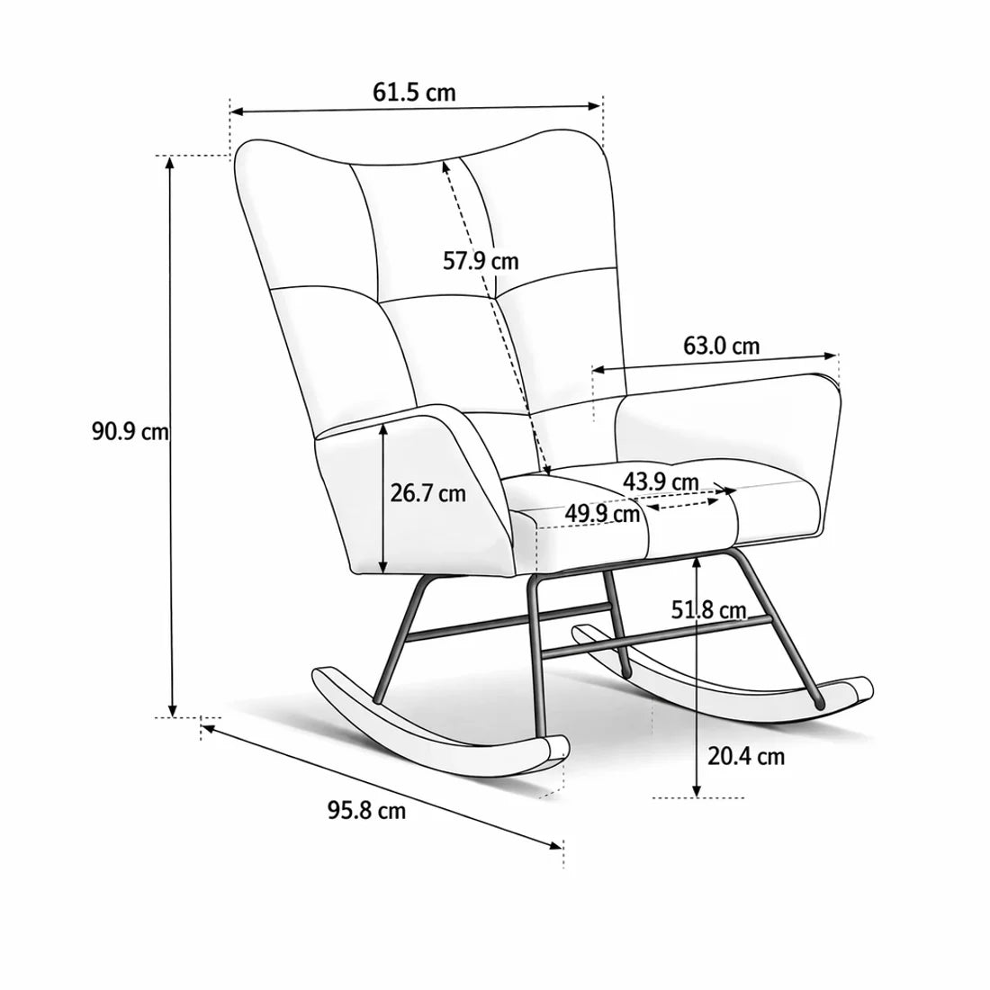 LUMIO – Fauteuil à Bascule Bouclé - Oscille