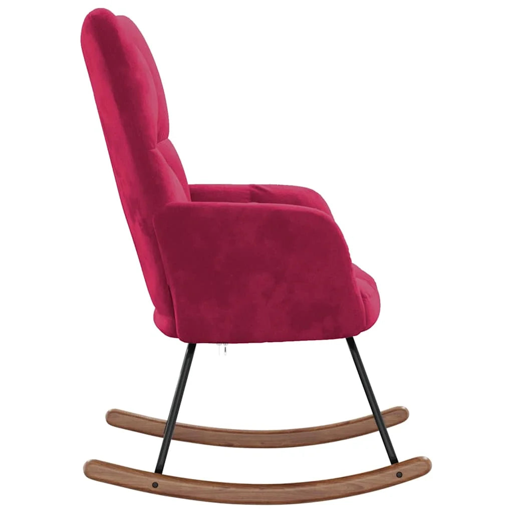 MOLVIK - rocking chair velours coloris vert anis