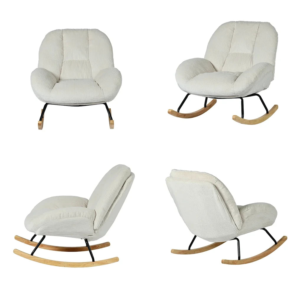MERINO - fauteuil à bascule scandinave, différentes vues