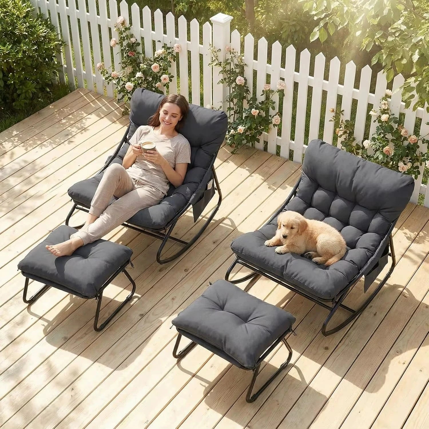 SUNDVIK - Outdoor Rocking Chair Waterproof Cushion