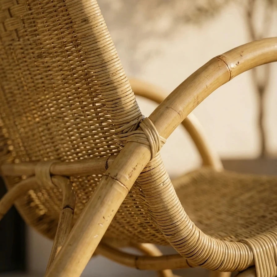 VANIK - Rocking Chair Rotin & Manau Tressé